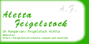 aletta feigelstock business card